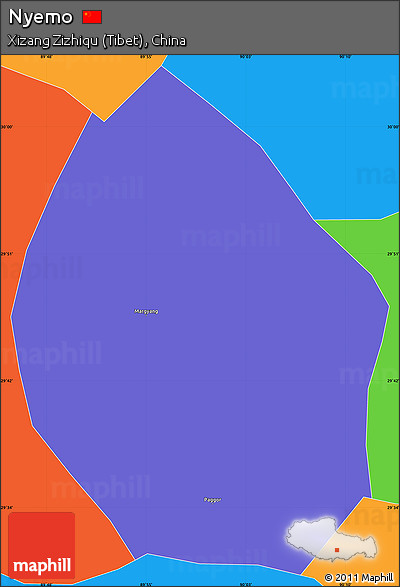 Political Simple Map of Nyemo