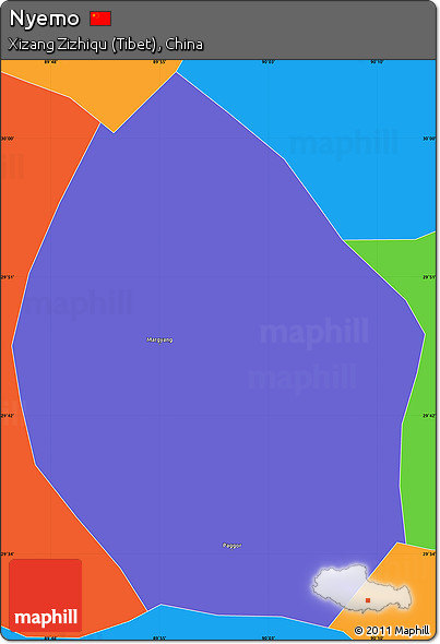 Political Simple Map of Nyemo