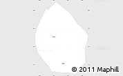 Silver Style Simple Map of Nyemo, single color outside