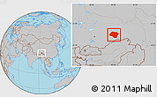 Gray Location Map of Nyingchi