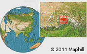 Satellite Location Map of Nyingchi