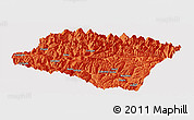 Political Panoramic Map of Nyingchi, cropped outside