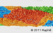 Political Panoramic Map of Nyingchi