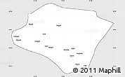 Silver Style Simple Map of Nyingchi, cropped outside