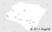 Silver Style Simple Map of Nyingchi, single color outside