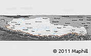 Physical Panoramic Map of Xizang Zizhiqu (Tibet), darken, desaturated