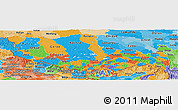 Political Panoramic Map of Xizang Zizhiqu (Tibet), political shades outside