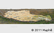 Satellite Panoramic Map of Xizang Zizhiqu (Tibet), darken