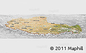 Satellite Panoramic Map of Xizang Zizhiqu (Tibet), lighten, desaturated