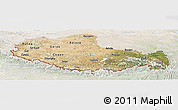 Satellite Panoramic Map of Xizang Zizhiqu (Tibet), lighten