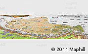 Satellite Panoramic Map of Xizang Zizhiqu (Tibet), physical outside