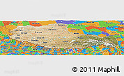 Satellite Panoramic Map of Xizang Zizhiqu (Tibet), political outside