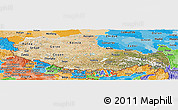 Satellite Panoramic Map of Xizang Zizhiqu (Tibet), political shades outside