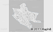 Gray 3D Map of Qamdo, single color outside