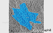 Political 3D Map of Qamdo, desaturated