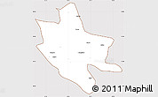 Classic Style Simple Map of Qamdo, cropped outside