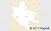 Classic Style Simple Map of Qamdo, single color outside