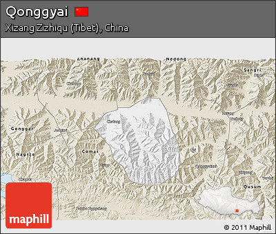Classic Style 3D Map of Qonggyai