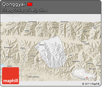 Classic Style 3D Map of Qonggyai