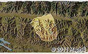 Satellite 3D Map of Qonggyai, darken