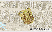 Satellite 3D Map of Qonggyai, shaded relief outside