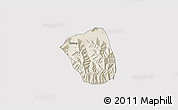 Shaded Relief 3D Map of Qonggyai, cropped outside