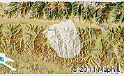Shaded Relief 3D Map of Qonggyai, satellite outside