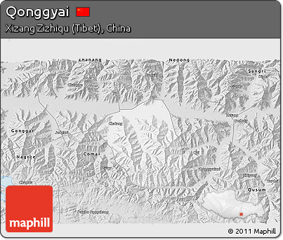 Silver Style 3D Map of Qonggyai