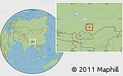 Savanna Style Location Map of Qonggyai