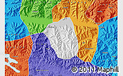 Physical Map of Qonggyai, political outside