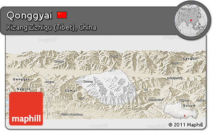 Classic Style Panoramic Map of Qonggyai