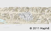 Physical Panoramic Map of Qonggyai, shaded relief outside
