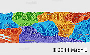 Political Panoramic Map of Qonggyai
