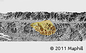 Satellite Panoramic Map of Qonggyai, desaturated
