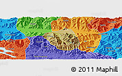 Satellite Panoramic Map of Qonggyai, political outside