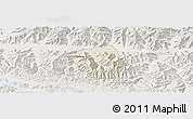 Shaded Relief Panoramic Map of Qonggyai, lighten