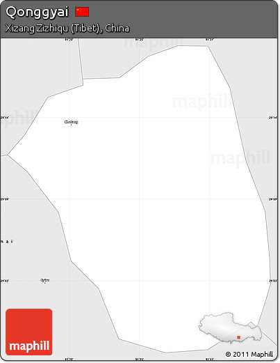 Silver Style Simple Map of Qonggyai