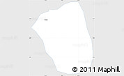 Silver Style Simple Map of Qonggyai, single color outside