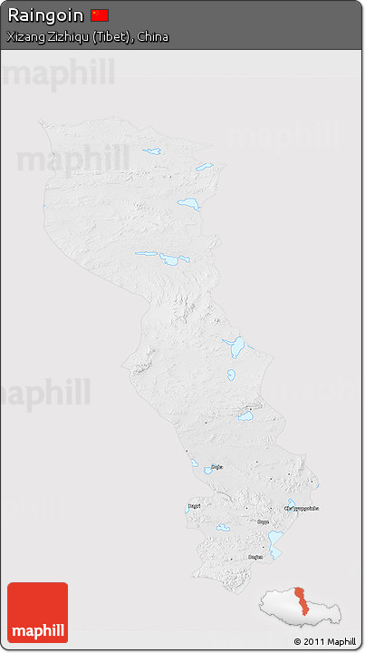 Physical 3D Map of Raingoin, cropped outside