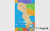 Satellite 3D Map of Raingoin, political outside