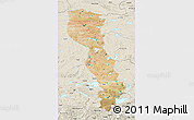 Satellite 3D Map of Raingoin, shaded relief outside