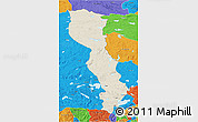 Shaded Relief 3D Map of Raingoin, political outside