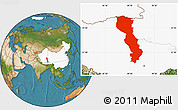 Satellite Location Map of Raingoin, highlighted country