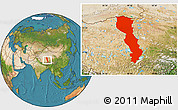 Satellite Location Map of Raingoin
