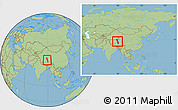 Savanna Style Location Map of Raingoin, within the entire country