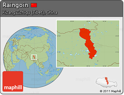 Savanna Style Location Map of Raingoin