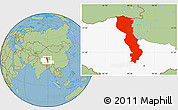 Savanna Style Location Map of Raingoin, highlighted parent region