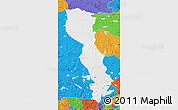 Physical Map of Raingoin, political outside