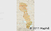 Satellite Map of Raingoin, shaded relief outside