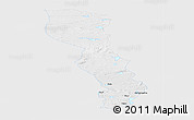 Physical Panoramic Map of Raingoin, single color outside